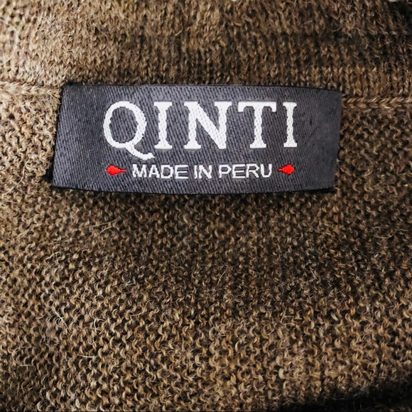 ⭐️QINTI⭐️Oversized Sweater Baby Alpaca Wool Poncho with Sleeves One Size - Picture 10 of 10